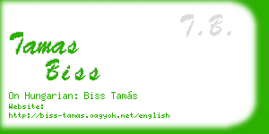 tamas biss business card